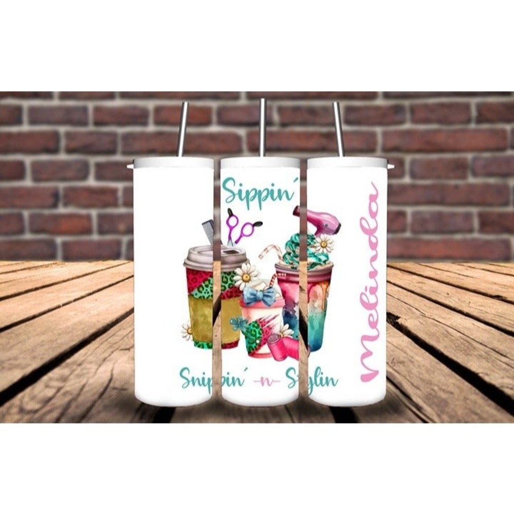 Hairstylist Hair Dresser Custom Personalized 20 oz Sublimated Tumbler Gift